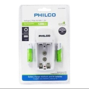 Cargador de Pilas Philco – Incluye 2 Pilas Recargables AAA de 1200 mAh - Imagen 3