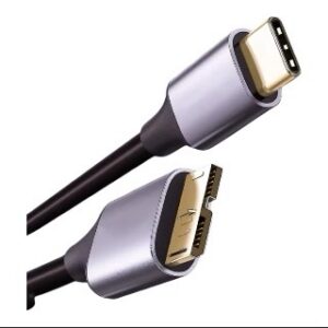 Cable USB-C a Micro B 3.0 – Transferencia Rápida para Discos Duros - Imagen 1