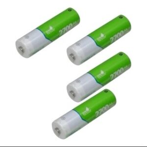 Cargador con 4 Pilas AA Recargables de 2700mAh - Imagen 3