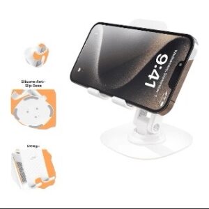 Soporte de Celular Ajustable y Plegable | Rotación 360° | VIDVIE HC1546 - Imagen 3