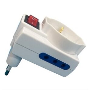 Enchufe Multiplicador con Interruptor | 2 Tomas + Adaptador Shuko - Imagen 1