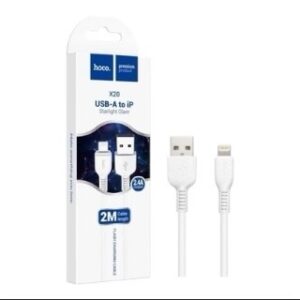 Cable Hoco X20 Lightning 2-3M| Carga Rápida 2.4A - Imagen 3