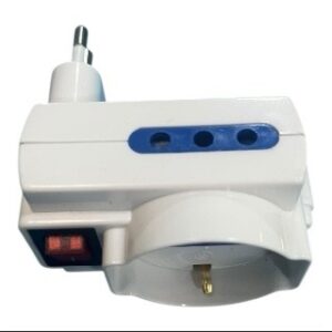 Enchufe Multiplicador con Interruptor | 2 Tomas + Adaptador Shuko - Imagen 2