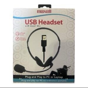 Audífonos Maxell USB | Micrófono Ajustable y Volumen Integrado - Imagen 3