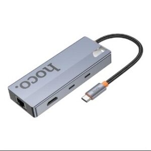 Hub USB-C 8 en 1 Hoco HB52 | HDMI 4K, Ethernet RJ45 y Carga Rápida - Imagen 2