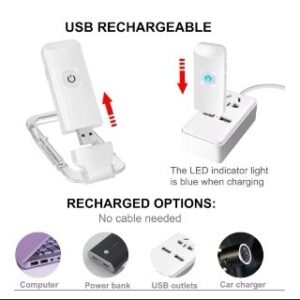 Lámpara para Lectura Nocturna – Recargable por USB y con Luz Suave - Imagen 4