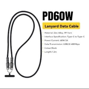 Lanyard-Correa con Cable Carga Rápida USB-C | Ideal para Móviles - Imagen 2