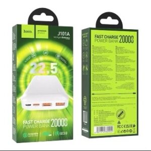Power Bank Hoco J101A 20000mAh | Carga Rápida 22.5W y 3 Salidas USB - Imagen 2