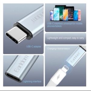 Adaptador Earldom ET-OT104 – De Lightning a USB-C con Carga Rápida 60W - Imagen 2