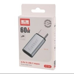 Adaptador Earldom ET-OT104 – De Lightning a USB-C con Carga Rápida 60W - Imagen 1