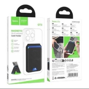 Hoco GT3 Porta Tarjetas Magnético MagSafe + Soporte Plegable para iPhone - Imagen 3