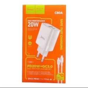 Hoco C80A – Cargador USB-A 18 W + PD20 W Tipo-C: Ultra-Fast Charge - Imagen 3