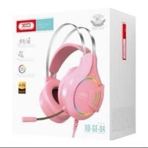 Audífonos Gamer Rosa XO-GE04 con Micrófono y Luces RGB - Imagen 3