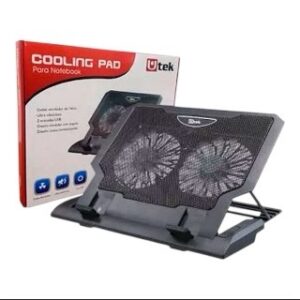 Soporte ventilado para Notebook | Utek Doble Fan + 2 Puertos USB