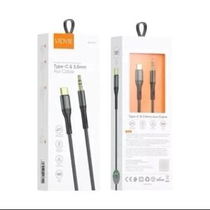 Cable Vidvie AL1111 USB-C a Jack 3.5 mm Trenzado 1.8 m