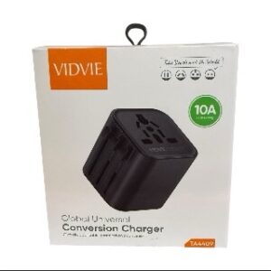 Adaptador Universal de Viaje VIDVIE TA4409 10A 2500W Negro - Imagen 3
